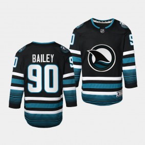 San Jose Sharks #90 Justin Bailey 2023-24 Cali Fin 3rd Alternate Replica Black Youth Jersey