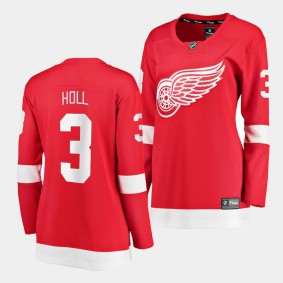 Justin Holl Detroit Red Wings Home Women Breakaway Player 3 Jersey