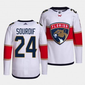 Justin Sourdif Florida Panthers Away White #24 Primegreen Authentic Pro Jersey Men's