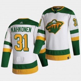 Minnesota Wild 2021 Reverse Retro Kaapo Kahkonen White Authentic Jersey