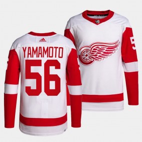 Detroit Red Wings Authentic Pro Kailer Yamamoto #56 White Jersey Away