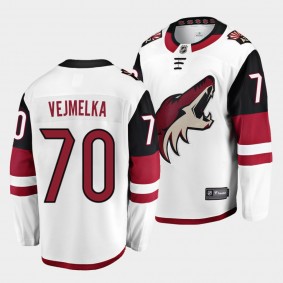 Karel Vejmelka Arizona Coyotes 2021-22 Away White Player Men Jersey