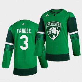 Keith Yandle Panthers 2020 St. Patrick's Day Green Authentic Player Jersey