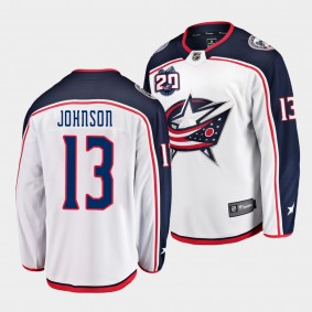 Kent Johnson Columbus Blue Jackets 2021 NHL Draft Jersey Away White