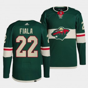 Kevin Fiala #22 Wild Home Green Jersey 2021-22 Primegreen Authentic Pro