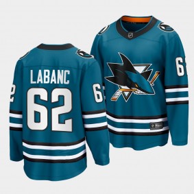 San Jose Sharks #62 Kevin Labanc Home 2022-23 Teal The Evolve Jersey