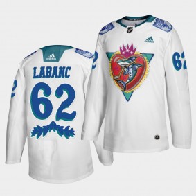 Kevin Labanc #62 Sharks 2021 Los Tiburones Night Special White Jersey