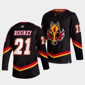 Calgary Flames Kevin Rooney Reverse Retro #21 Black Jersey Authentic