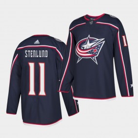 Kevin Stenlund #11 Blue Jackets 2021 Authentic Home Navy Jersey