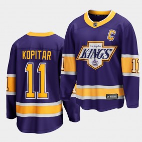 Anze Kopitar Los Angeles Kings 2021 Special Edition Purple Retro Men Jersey