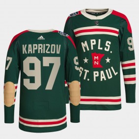 Kirill Kaprizov #97 Wild 2022 Winter Classic Authentic Green Jersey