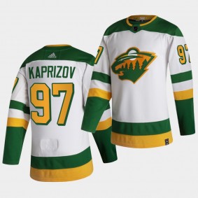 Minnesota Wild 2021 Reverse Retro Kirill kaprizov White Authentic Jersey