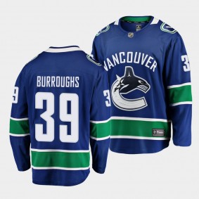 Kyle Burroughs Vancouver Canucks 2021-22 Home Blue Player Men Jersey