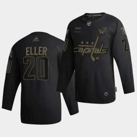 Lars Eller #20 Capitals 2020 Veterans Day Authentic Black Jersey