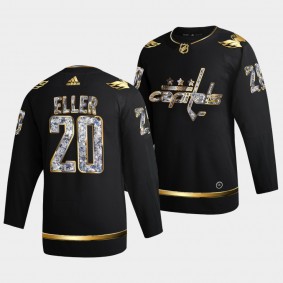 Lars Eller #20 Capitals 2022 Stanley Cup Playoffs Diamond Edition Black Jersey