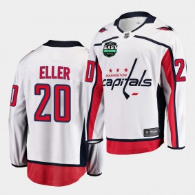 Washington Capitals Lars Eller 2021 East Division Patch White Jersey Away