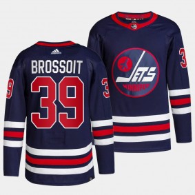 Laurent Brossoit Winnipeg Jets Alternate Navy #39 Authentic Pro Primegreen Jersey Men's