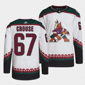 Arizona Coyotes 2022 Away Lawson Crouse #67 White Jersey Primegreen Authentic Pro