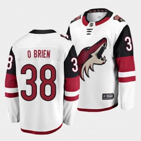 Liam O'Brien Arizona Coyotes 2021-22 Away White Player Men Jersey