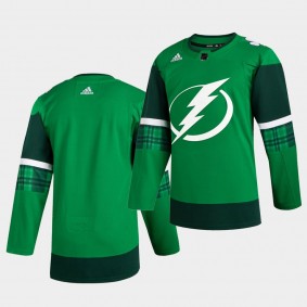 Lightning 2020 St. Patrick's Day Green Authentic Team Jersey