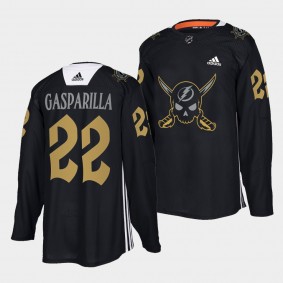 Tampa Bay Lightning Gasparilla inspired #22 Black Jersey Pirate-themed Warmup