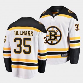 Linus Ullmark Boston Bruins 2021 Away White Player Men Jersey