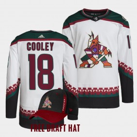 Arizona Coyotes Logan Cooley 2022 NHL Draft White Authentic Primegreen Jersey Away