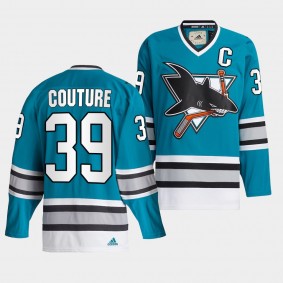 San Jose Sharks Logan Couture Team Classics #39 Teal Jersey Authentic