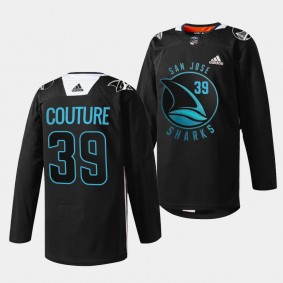 Logan Couture San Jose Sharks 2023 Warriors Black #39 Special Edition Jersey Men's