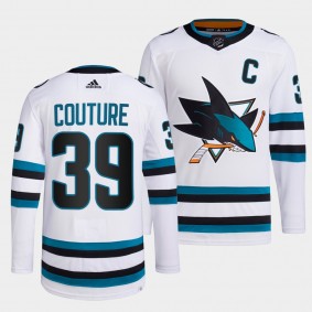 Logan Couture #39 San Jose Sharks 2022-23 Away White Jersey Primegreen Authentic