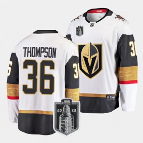 2023 Stanley Cup Final Logan Thompson Jersey Vegas Golden Knights White #36 Away Men's