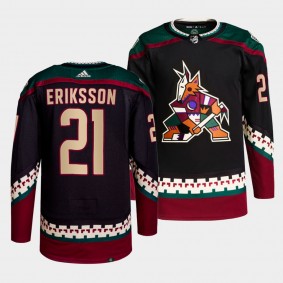 Loui Eriksson #21 Coyotes Home Black Jersey 2021-22 Primegreen Authentic