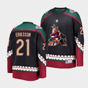 Loui Eriksson Arizona Coyotes 2021-22 Throwback Kachina Black Home Men Jersey