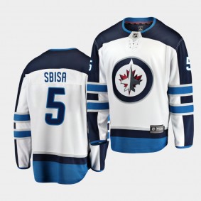 Luca Sbisa #5 Jets Away White Breakaway Player Jersey