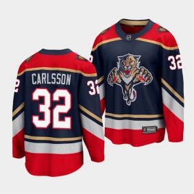 Lucas Carlsson Florida Panthers 2021 Reverse Retro 32 Jersey Navy