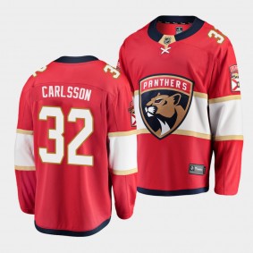 Lucas Carlsson Florida Panthers 2021 Home 32 Jersey Red