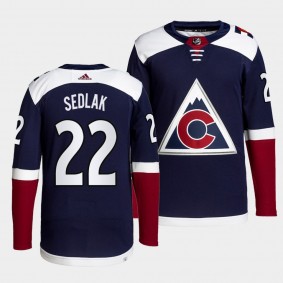 Colorado Avalanche Alternate Lukas Sedlak #22 Blue Jersey Authentic