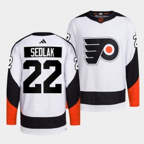 Reverse Retro 2.0 Philadelphia Flyers Lukas Sedlak #22 White Authentic Primegreen Jersey 2022