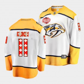 Luke Kunin Nashville Predators 2022 NHL Global Series White Switzerland Challenge Jersey Men