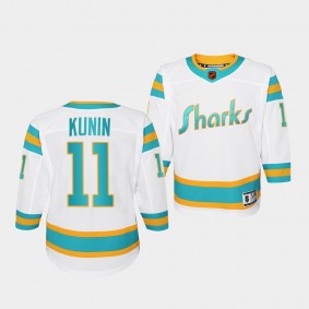 Luke Kunin San Jose Sharks Youth Jersey 2022 Special Edition 2.0 White Replica Jersey