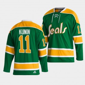 Reverse Retro 2.0 San Jose Sharks Luke Kunin #11 Green Jersey 2022-23 Authentic