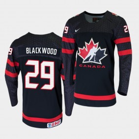 Mackenzie Blackwood IIHF World Championship #29 Replica Black Jersey