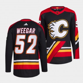 MacKenzie Weegar Calgary Flames 2022 Reverse Retro 2.0 Black #52 Authentic Primegreen Jersey Men's