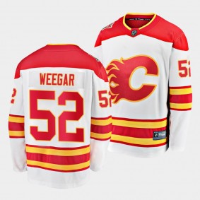 MacKenzie Weegar Calgary Flames Away White Black Breakaway Player Jersey Men