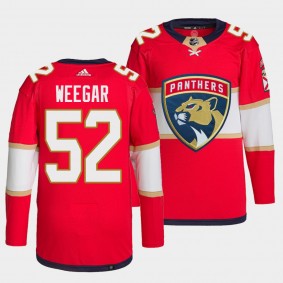 MacKenzie Weegar Panthers Home Red Jersey #52 Primegreen Authentic Pro