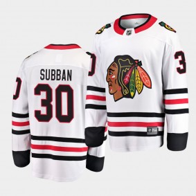 Malcolm Subban Chicago Blackhawks 2020-21 Away Men White Breakaway Player Jersey