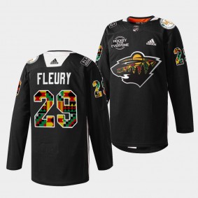 Marc-Andre Fleury Wild #29 Black History Month Jersey Black Warm-Up