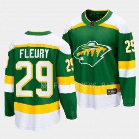 Minnesota Wild Marc-Andre Fleury Special Edition 2.0 2022 Green Breakaway Retro Jersey Men's