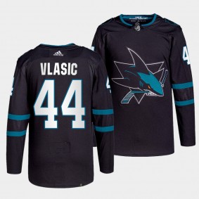 Marc-Edouard Vlasic #44 Sharks Alternate Black Jersey 2021-22 Authentic Pro