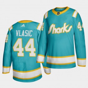 Marc-edouard Vlasic #44 San Jose Sharks 2020 Throwback Teal Authentic Player Jersey